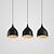 abordables Éclairages pour îlot-3 lumières 19cm suspension led forme de corne design sland lumières finitions peintes en métal style minimaliste réglable salon salle à manger lampe 110-120v 220-240v max 60w