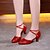 cheap Ballroom Shoes &amp; Modern Dance Shoes-Women&#039;s Sparkling Glitter Modern Shoes Heel Customized Heel Customizable Gold / Silver / Red / Performance