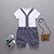 preiswerte Sets-Kinder Baby Jungen Aktiv Grundlegend Alltag Festtage Druck Druck Kurzarm Standard Kleidungs Set Blau