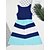 cheap Casual Dresses-Toddler Little Girls&#039; Dress Striped Blue Sleeveless Stripes Dresses Summer Regular Fit