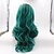 cheap Synthetic Lace Wigs-Synthetic Lace Front Wig Wavy Minaj Layered Haircut Lace Front Wig Medium Length Black / Dark Green Synthetic Hair Women&#039;s Curler &amp; straightener Green Skyworth