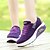 cheap Women&#039;s Sneakers-Women&#039;s Sneakers Wedge Heel Round Toe Tulle Crib Shoes Spring &amp; Summer Purple / Black / Gray