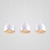 abordables Luces de isla-Lámpara colgante de 3 luces de 19 cm, diseño de forma de cuerno led, luces sland, acabados pintados de metal, estilo minimalista, sala de estar ajustable, lámpara de comedor 110-120v 220-240v max 60w