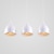 cheap Island Lights-3-Light 19cm Pendant Light LED Horn Shape Design Sland Lights Metal Painted Finishes Minimalist Style Adjustable Living Room Dining Room Lamp 110-120V 220-240V Max 60W