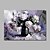 tanie Obrazy z kwiatami/roślinami-Hang-Malowane obraz olejny Ręcznie malowane - Abstrakcja Kwiatowy / Roślinny Nowoczesne Nowoczesny Naciągnięte płótka / Rozciągnięte płótno