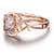 olcso Gyűrűk-Band Ring Eljegyzési gyűrű For Női Szintetikus gyémánt Parti Esküvő Álarcos mulatság Réz Rózsa arany bevonattal Fém Szoliter Kerek HALO Golyó