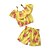 tanie Zestawy-Dzieci Brzdąc Dla dziewczynek Komplet odzieży Codzienny Święto Nadruk Nadruk Krótki rękaw Aktywny Podstawowy Regularny Żółty
