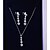 preiswerte Schmucksets-Damen Kubikzirkonia Schmuckset Tropfen-Ohrringe Pendant Halskette Elegant Modisch Ohrringe Schmuck Weiß Für Hochzeit Party