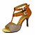 cheap Latin Shoes-Women&#039;s Latin Shoes / Salsa Shoes Satin / Silk Buckle Sandal / Heel Buckle / Ribbon Tie Customized Heel Customizable Dance Shoes Bronze / Almond / Nude / Performance / Leather / Professional / EU43