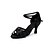 abordables Zapatos de baile latino-Mujer Zapatos de Baile Latino Salón Zapatos de Salsa Baile en línea Rendimiento Entrenamiento Satén Básico Sandalia Zapatilla Hebilla Corbata de Lazo Un Color Tacón Personalizado Hebilla Leopardo
