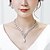 ieftine Seturi de Bijuterii-Pentru femei Zirconiu Cubic Seturi de bijuterii Cercei Picătură Coliere cu Pandativ Floare Modă cercei Bijuterii Alb Pentru Nuntă Logodnă