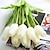 cheap Artificial Flower-Artificial Flowers 10 Branch Rustic Party Tulips Eternal Flower Tabletop Flower 32Cm,Fake Flowers For Wedding Arch Garden Wall Home Party Hotel Office Arrangement Decoration
