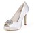 cheap Wedding Shoes-Women&#039;s Wedding Shoes Glitter Crystal Sequined Jeweled Wedding Party &amp; Evening Solid Colored Wedding Heels Rhinestone Stiletto Heel Peep Toe Basic Pump Satin Silver White Ivory