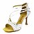cheap Latin Shoes-Women&#039;s Latin Shoes Salsa Shoes Sandal Heel Buckle Ribbon Tie Customized Heel Golden Black Red Buckle