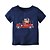 billige T-shirts og skjorter-Børn Drenge Aktiv Trykt mønster Kortærmet T-shirt Navyblå