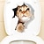 voordelige 3D-muurstickers-dieren wc muurstickers, verwijderbare pvc woondecoratie muurtattoo wanddecoratie voor slaapkamer woonkamer;