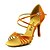 preiswerte Lateinamerikanische Schuhe-Damen Schuhe für den lateinamerikanischen Tanz Sandalen Absätze Maßgefertigter Absatz Satin Seide Schnalle Band-Bindung Bronze / Mandelfarben / Hautfarben / Leistung / Leder / Salsa Tanzschuhe / EU38