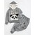 preiswerte Sets-Baby Unisex Zeichentrick Alltag Ausgehen Solide Druck Langarm Standard Standard Baumwolle Kleidungs Set Grau