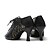 cheap Latin Shoes-Women&#039;s Dance Shoes Latin Shoes Sneaker MiniSpot / Paillette Thick Heel Customizable Black / Gold / Practice