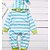 abordables Une pièce pour bébés filles-bébé Fille Basique Quotidien Rayé Basique Manches Longues Coton / Polyester Ensemble &amp; Combinaison Rouge