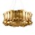 ieftine Design Cercuri-10-lumina 60 cm lumina pandantiv de aur candelabru de lux galvanizat modern 110-120v 220-240v