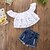 cheap Sets-Girls&#039; 3D Polka Dot Clothing Set Short Sleeve Summer Active Basic Polyester Toddler Daily Holiday Regular Fit Loose Fit