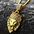 Χαμηλού Κόστους ανδρικά κοσμήματα &amp; κολιέ &amp; δαχτυλίδια-1 τεμ Κρεμαστά Κολιέ For Ανδρικά Κυβικά ζιρκόνια Πάρτι Δώρο Causal 18Κ Επίχρυσο Κιτρινόχρυσο Προσομειωμένο διαμάντι Χαραγμένο Αλυσίδα franco Λιοντάρι Βασιλιάς Στέμμα Χρυσαφί