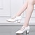 billige Ballroom-sko og moderne dansesko-Dame Moderne sko Høye hæler Kubansk hæl Fuskepels Hvit / Svart / Ytelse