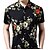 abordables Camisas estampadas para hombre-Hombre Camisa Floral Cuello Inglés Diario Estampado Manga Corta Tops Blanco Negro / Verano / Verano