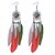 cheap Earrings-Women&#039;s Drop Earrings Long Feather Ladies Vintage Ethnic Fashion Feather Earrings Jewelry Black / Rainbow / Red For Party / Evening Going out 1 Pair