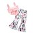 cheap Sets-Toddler Girls&#039; Clothing Set Daily Holiday Print Solid Colored Print Sleeveless Active Streetwear Short Blushing Pink