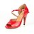 cheap Latin Shoes-Women&#039;s Dance Shoes Latin Shoes Heel Slim High Heel Customizable Red / Performance / Leather / Practice