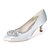 cheap Wedding Shoes-Women&#039;s Wedding Shoes Glitter Crystal Sequined Jeweled Plus Size Wedding Party &amp; Evening Wedding Heels Bridal Shoes Rhinestone Kitten Heel Pointed Toe Basic Pump Satin Solid Colored White Ivory Silver