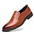 baratos Sapatos Oxford para Homem-Homens Sapatos formais Sapatas de novidade Outono Festas &amp; Noite Escritório e Carreira Oxfords Pele Preto / Marron Listrado