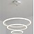 preiswerte Rundes Design-3-Licht 70 cm dimmbarer Kronleuchter Aluminium Kreis lackiert Oberflächen schick &amp; modern / Land 110-120 V / 220-240 V.