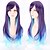 Недорогие Парик из искусственных волос без шапочки-основы-Парики из искусственных волос Прямой Прямой силуэт Парик Длинные Очень длинный Лиловый Искусственные волосы Жен. Фиолетовый