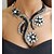 cheap Necklaces-Women&#039;s Cubic Zirconia Choker Necklace Pendant Necklace Link / Chain Flower Statement Ladies European Fashion Acrylic Stone Black Red Silver 45+9.5 cm Necklace Jewelry 1pc For Wedding Party / Evening