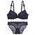 cheap Bras-Women&#039;s Lace Push-up Underwire Bra 3/4 Cup Bras &amp; Panties Sets Solid Colored Jacquard Embroidered Sexy Plus Size Daily Black Beige Lavender