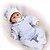 Недорогие Куклы реборн-NPKCOLLECTION 18 дюймовый NPK DOLL Куклы реборн Мальчики Новорожденный Очаровательный Безопасно для детей Non Toxic Гофрированные и запечатанные ногти Ткань 3/4