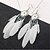 cheap Earrings-Women&#039;s Drop Earrings Long Feather Ladies Vintage Ethnic Fashion Feather Earrings Jewelry Black / Rainbow / Red For Party / Evening Going out 1 Pair