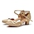 abordables Zapatos de salón y de baile moderno-Mujer Zapatos de Baile Moderno Tacones Alto Tacón Cubano Cuero Patentado Volante Dorado / Marrón / Entrenamiento