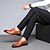 billiga Oxfordskor till herrar-Herr Formella skor Novelty Shoes Höst Fest / afton Kontor &amp; Karriär Oxfordskor Läder Svart / Brun Randig
