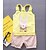 billige Sett med babyklær til jente-Baby Jente Aktiv Daglig Stripet / Lapper Lapper / Trykt mønster Ermeløs Normal Bomull Tøysett Rosa