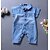 olcso Lányegyberuhák babáknak-Baby Girls&#039; Basic Solid Colored Short Sleeves Romper Light Blue / Toddler