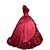 cheap Historical &amp; Vintage Costumes-Rococo Victorian Costume Women&#039;s Dress Red / black Vintage Cosplay Cotton Blend Short Sleeve Puff Sleeve