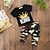 cheap Sets-Toddler Boys&#039; Clothing Set Short Sleeve Black Print Print Daily Sports Basic Regular