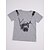 baratos T-shirts e camisas-Bébé Para Meninos Camisa Camiseta Manga Curta Cinzento Algodão Crianças Blusas Verão
