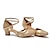 abordables Zapatos de salón y de baile moderno-Mujer Zapatos de Baile Moderno Tacones Alto Tacón Cubano Cuero Patentado Volante Dorado / Marrón / Entrenamiento