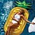 cheap Swim Training Equipment-Pineapple Inflatable Pool Floats PVC Durable Swimming Water Sports for Adults 180*90*20 cm