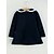 cheap Dresses-Toddler Girls&#039; Bow Solid Colored 3/4 Length Sleeve Rabbit Fur Dress Navy Blue